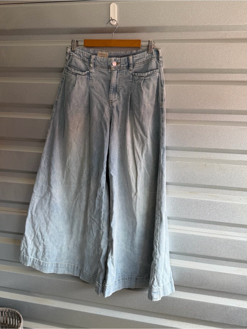 Anthropologie Pilcro Full-Pleated Ultra Wide-Leg Jeans